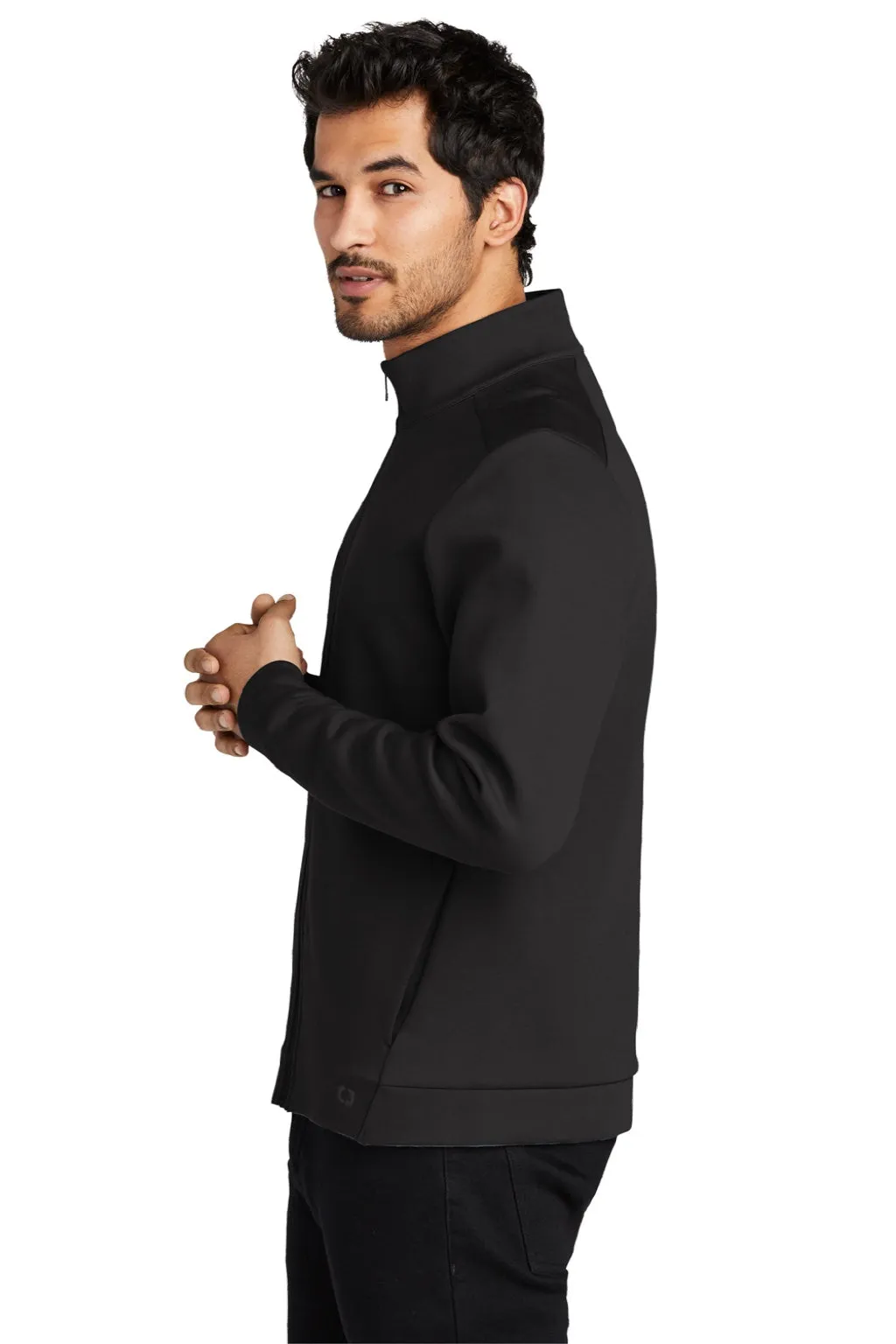Ogio Herren Bolt Full-Zip Sweatshirt mit Taschen - Blacktop