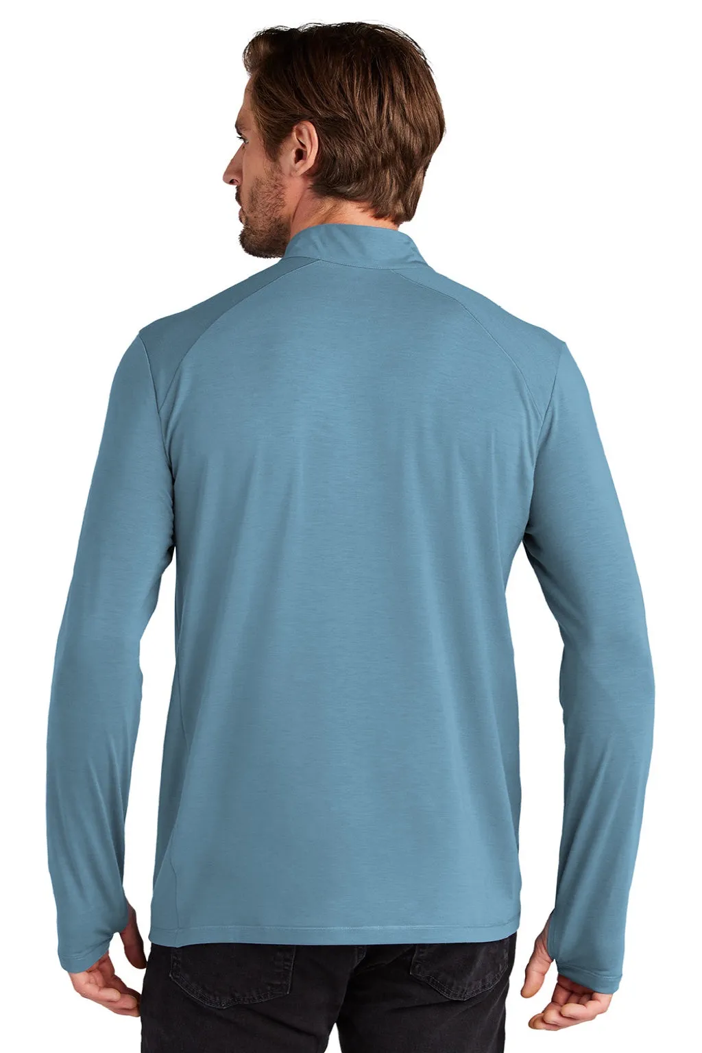 Ogio Herren Motion Feuchtigkeitstransportierendes 1/4-Zip Sweatshirt mit Tasche - Nebelblau