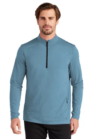 Ogio Herren Motion Feuchtigkeitstransportierendes 1/4-Zip Sweatshirt mit Tasche - Nebelblau
