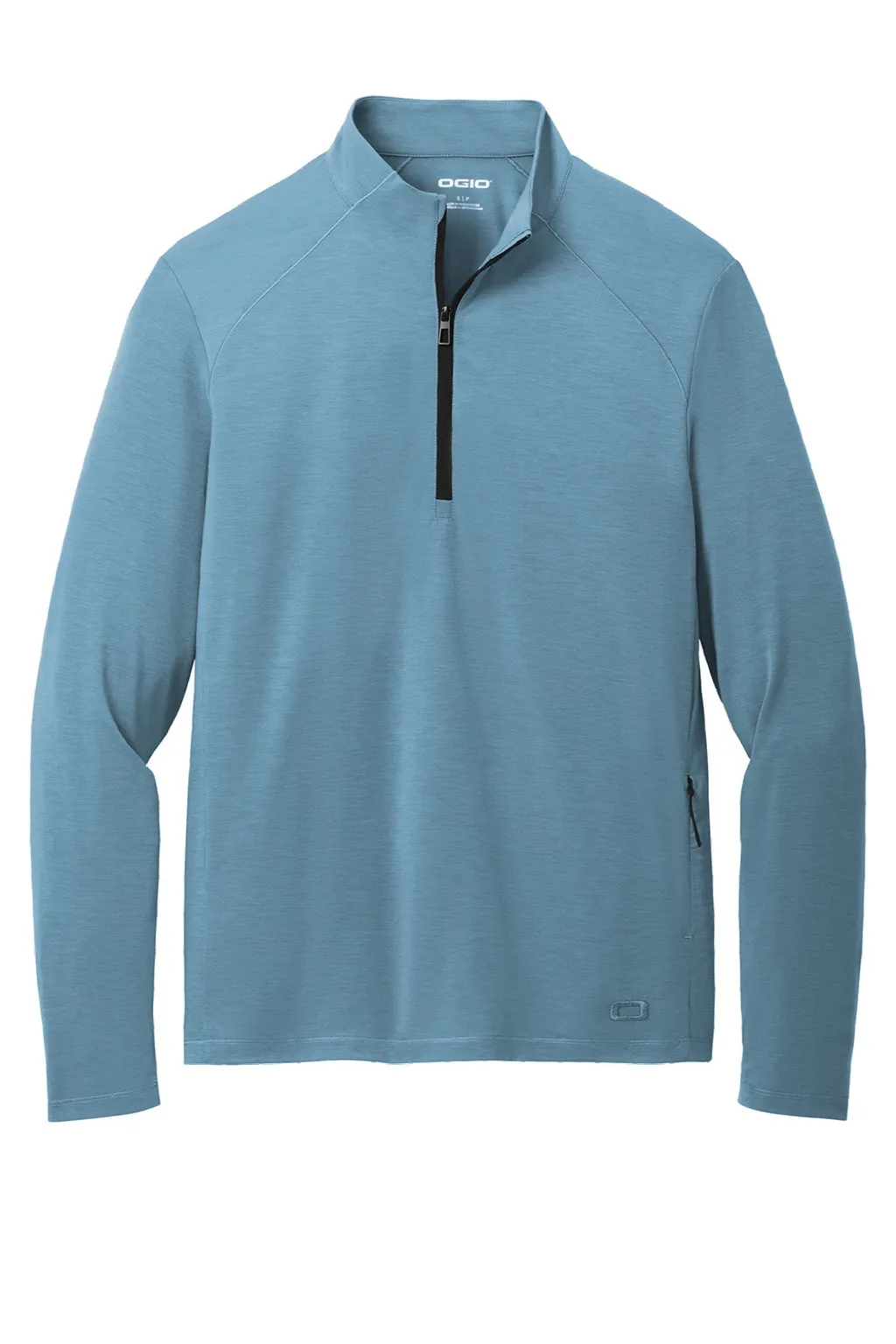 Ogio Herren Motion Feuchtigkeitstransportierendes 1/4-Zip Sweatshirt mit Tasche - Nebelblau