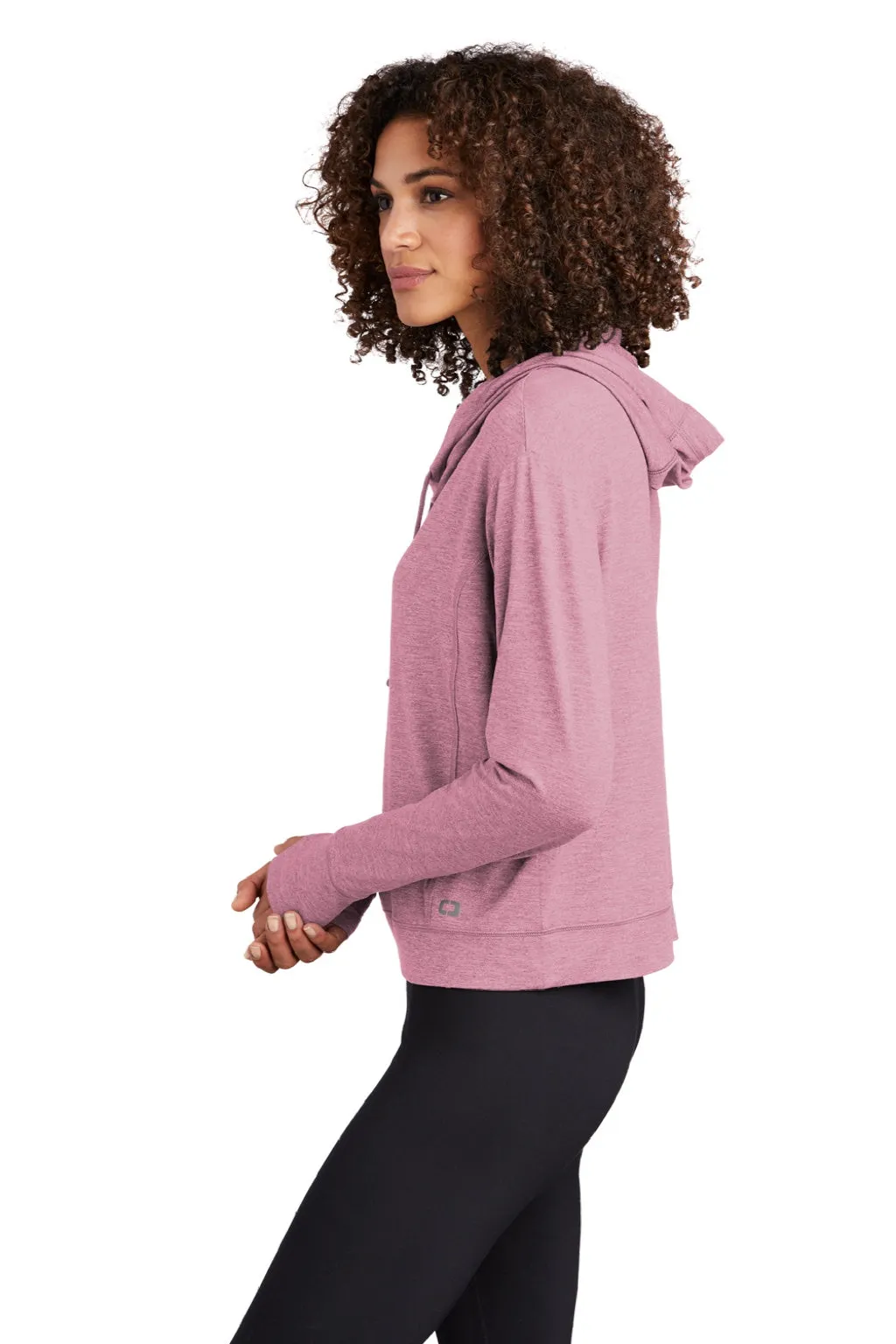 Ogio Damen Endurance Force Feuchtigkeitstransportierende Kapuzenpullover Hoodie - Heather Fliederrosa