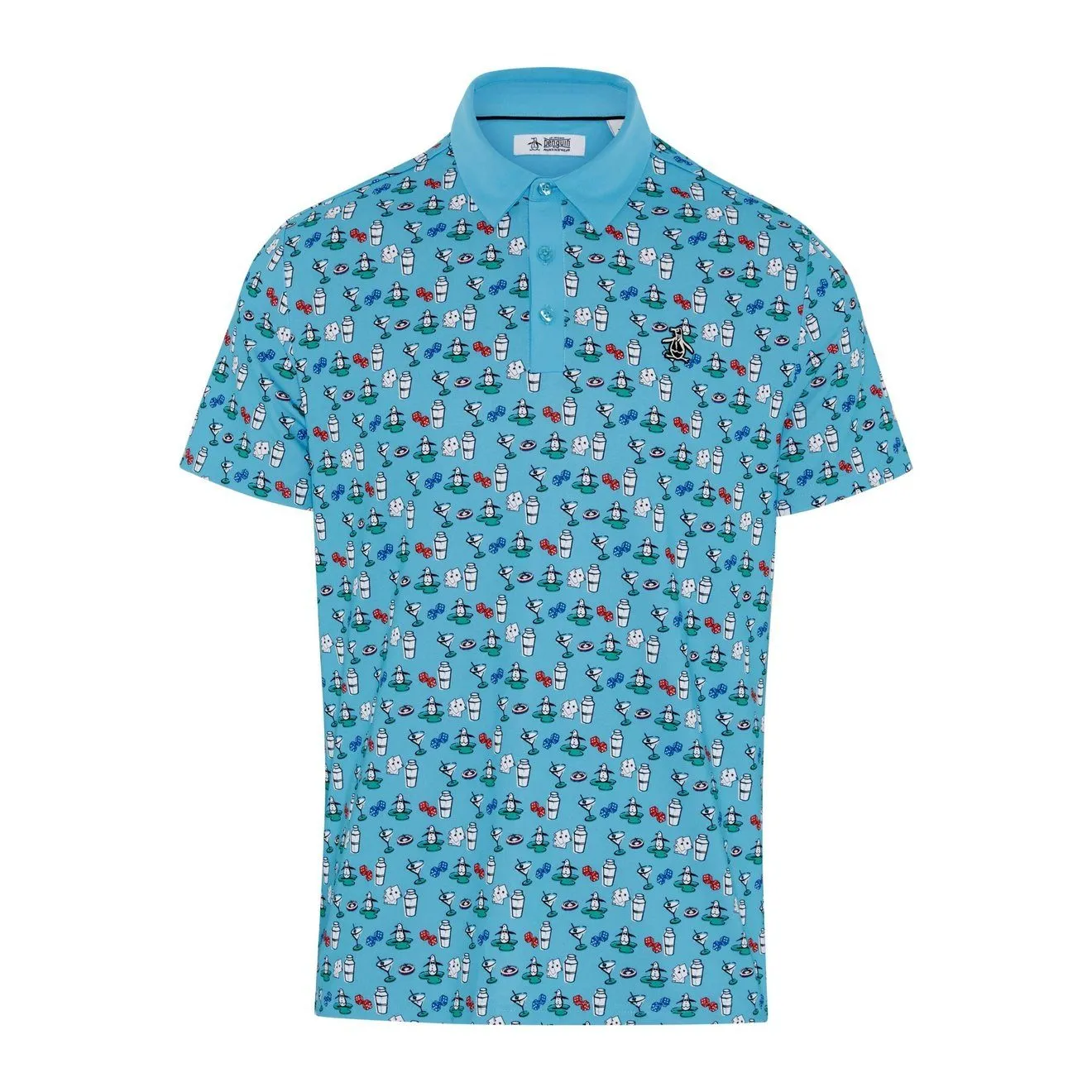 Original Penguin The Player Print Golf Polo Shirt OGKSE019
