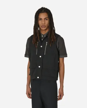 P-Zip Weste Schwarz