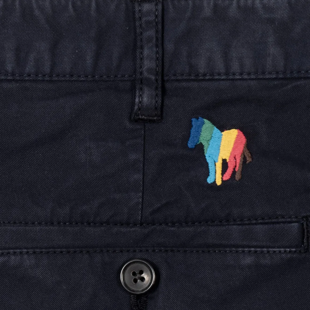 Paul Smith Baumwoll-Köper Breitstreifen-Zebra-Shorts Dunkelblau
