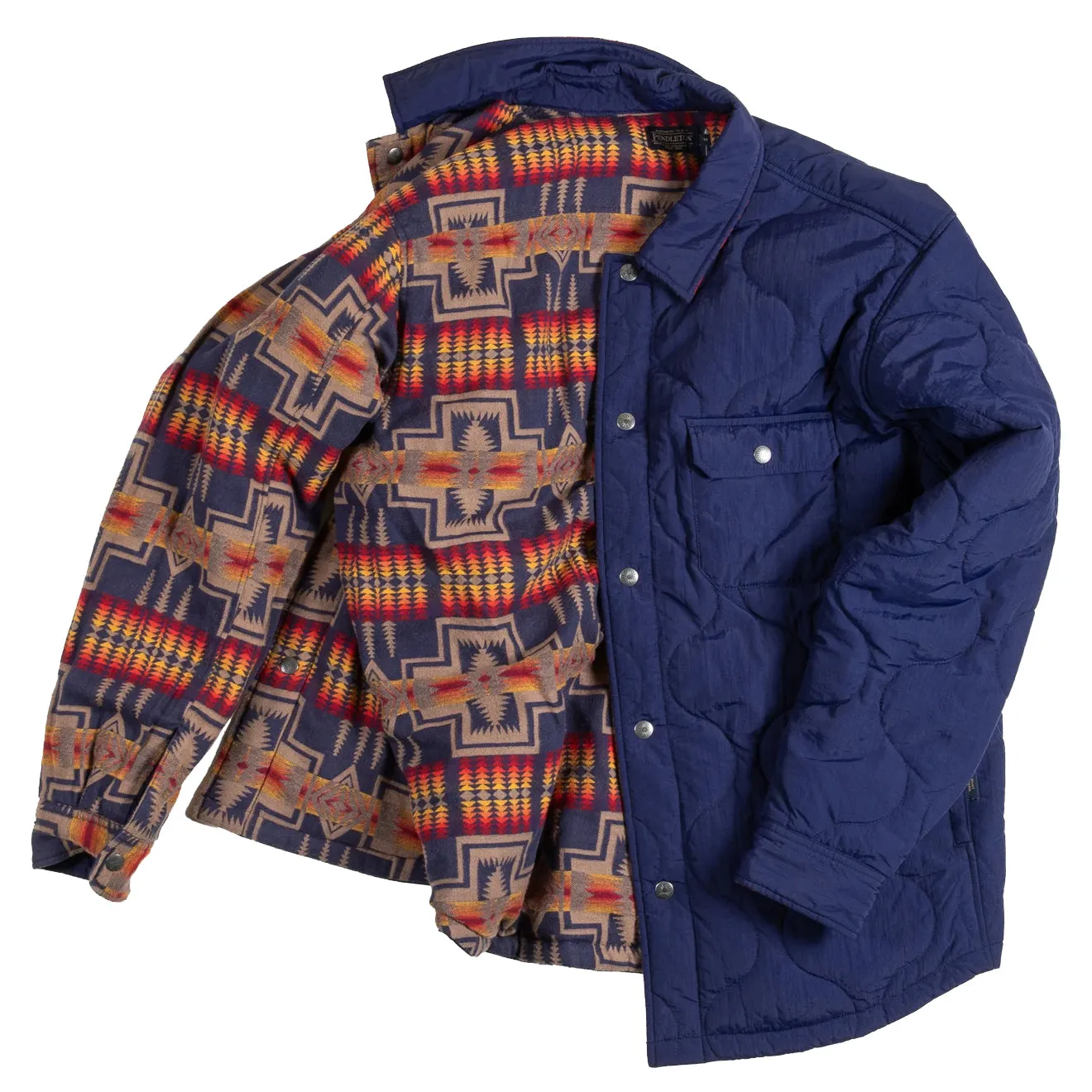 Pendleton Reversible Stepp-Überhemd Harding Navy