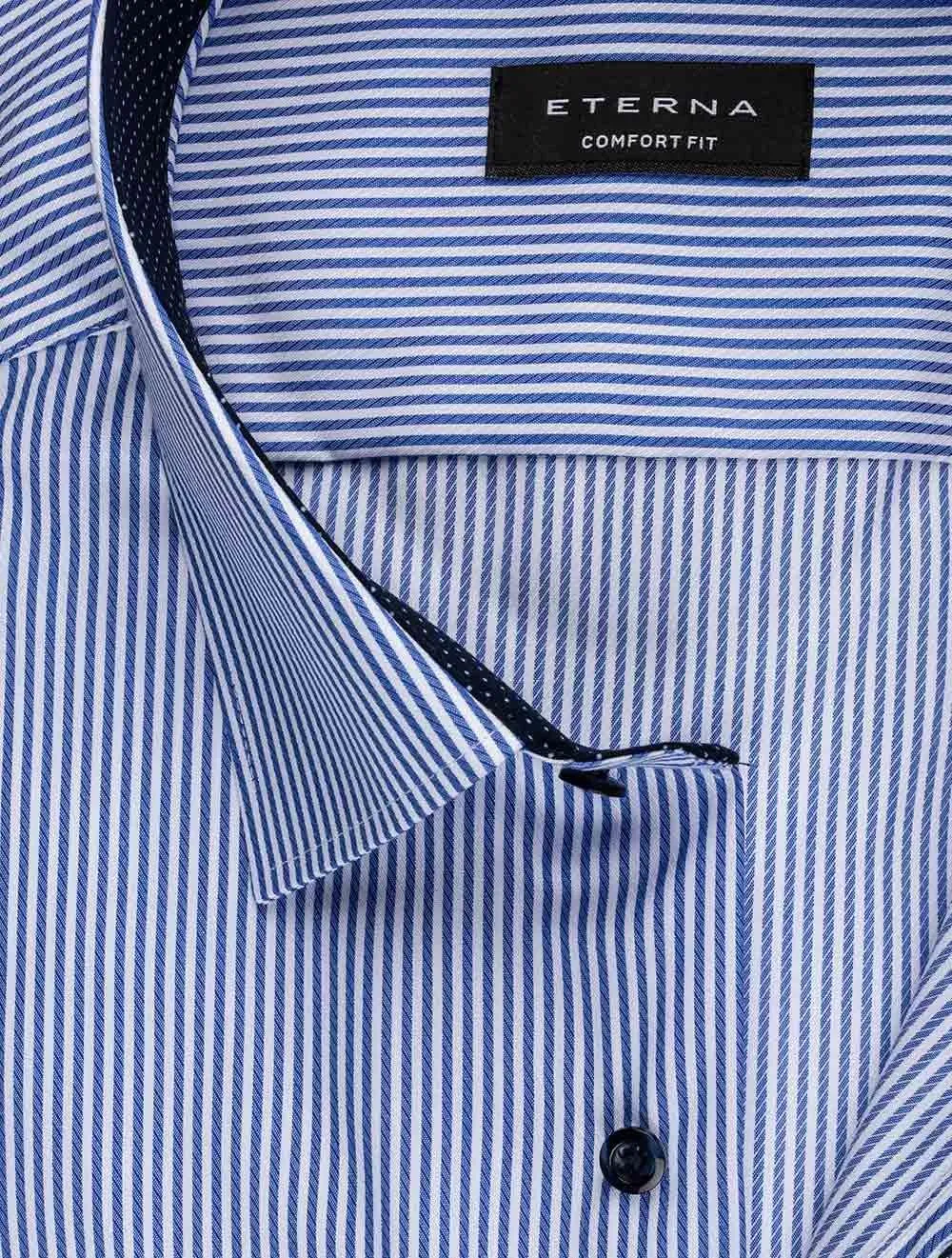 Blaues Pinstripe-Comfort-Fit-Hemd