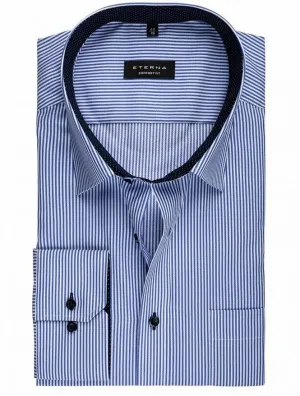Blaues Pinstripe-Comfort-Fit-Hemd
