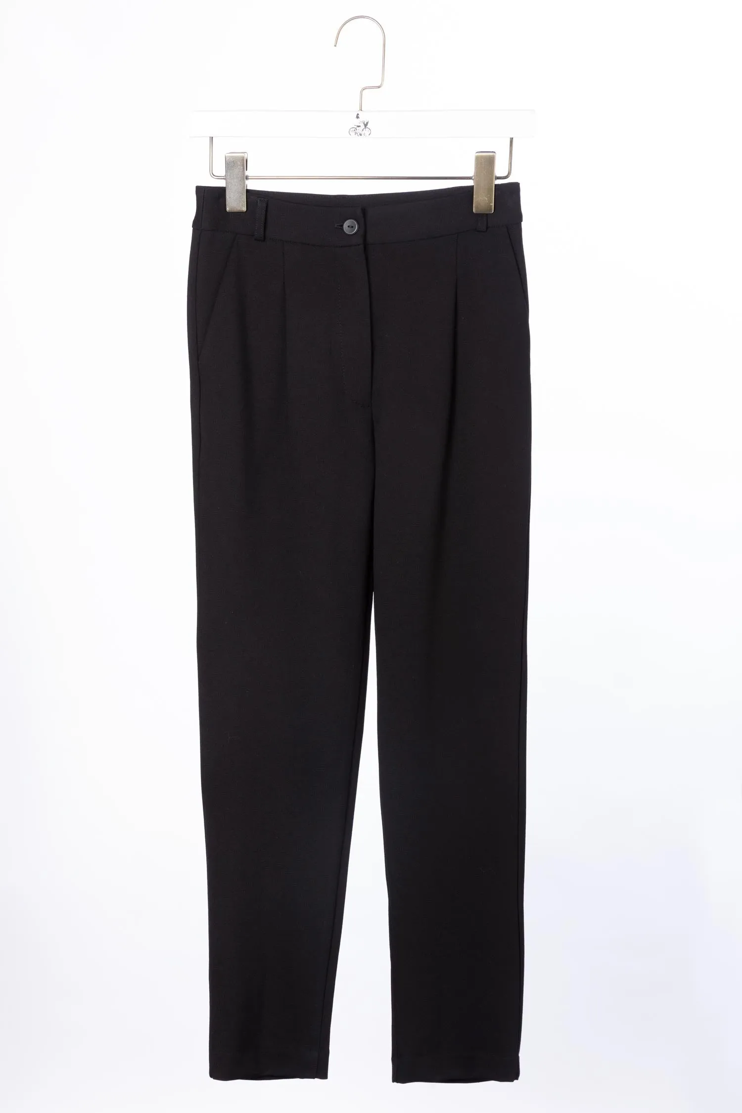 Plissierte Slim-Hose