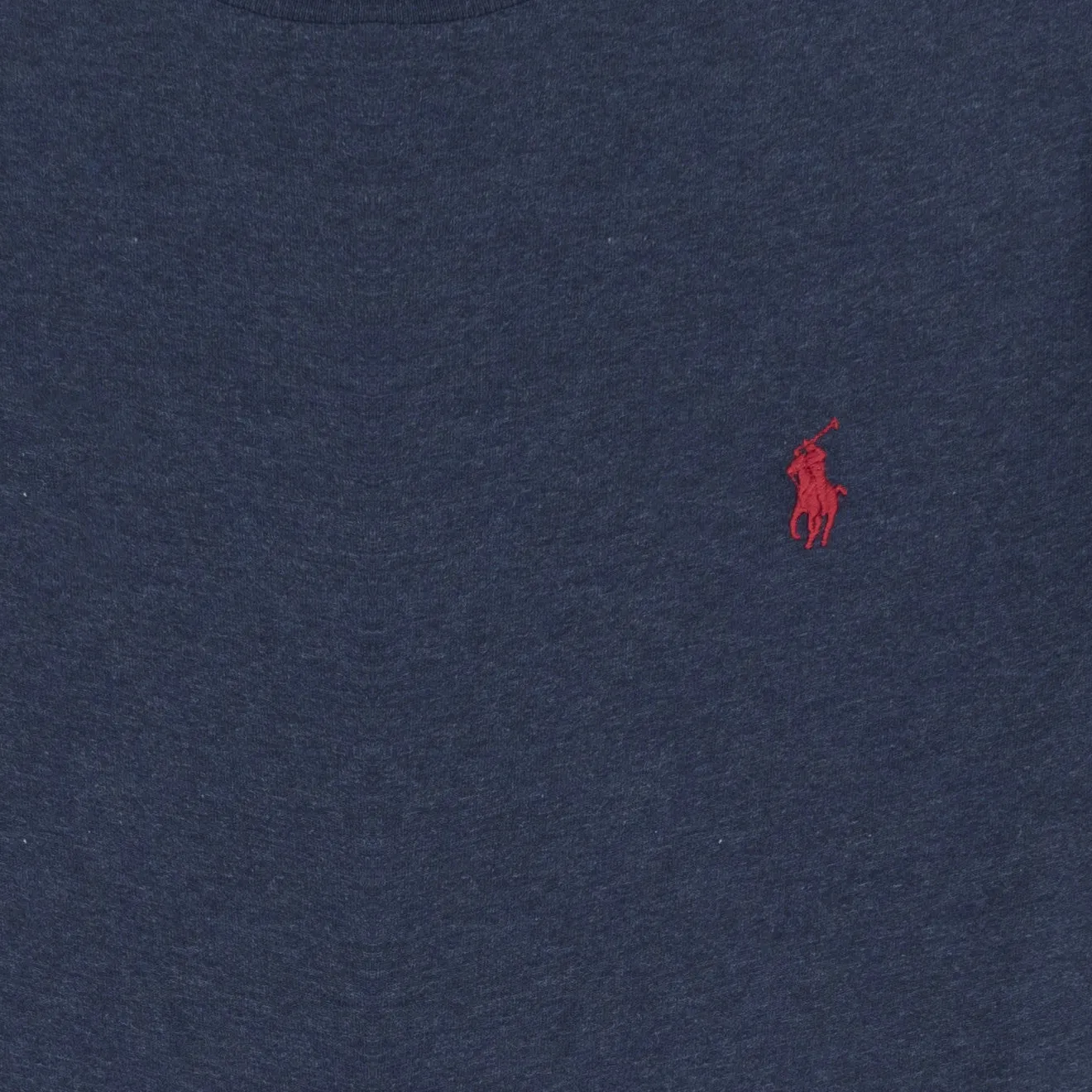 Polo Ralph Lauren Custom Slim Fit Baumwoll-T-Shirt Mittelalterliches Blau Heather