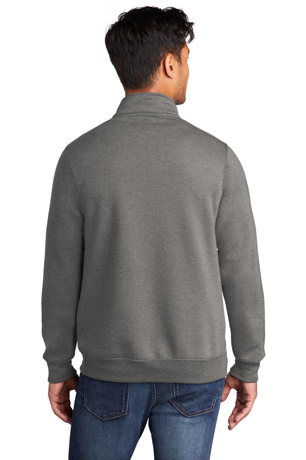 Port & Company Herren Core Fleece 1/4-Zip Sweatshirt - Heather Graphitgrau