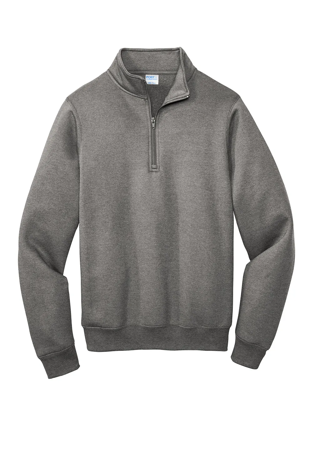 Port & Company Herren Core Fleece 1/4-Zip Sweatshirt - Heather Graphitgrau