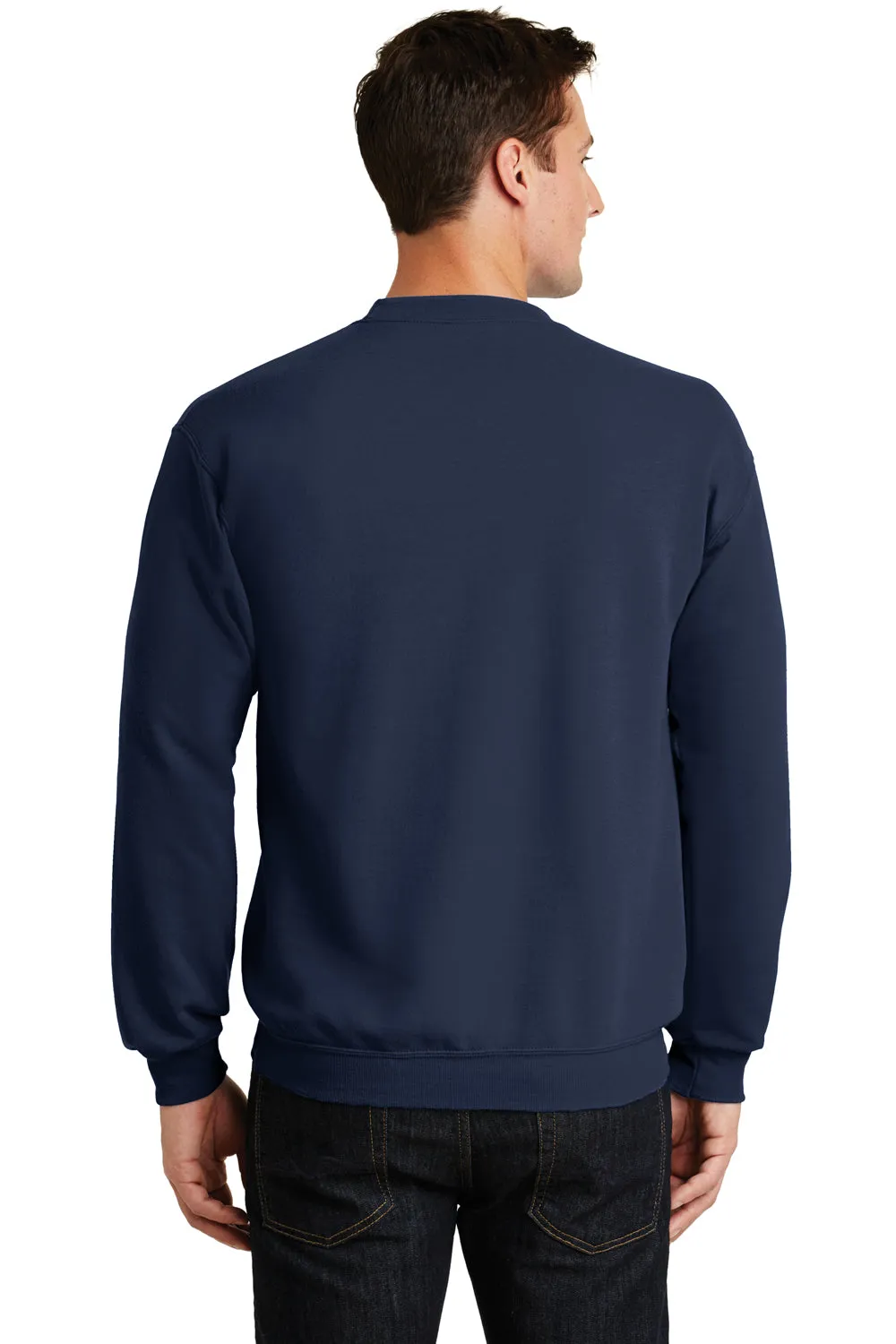 Port & Company Herren Core Pill Resistant Fleece Crewneck Sweatshirt - Marineblau