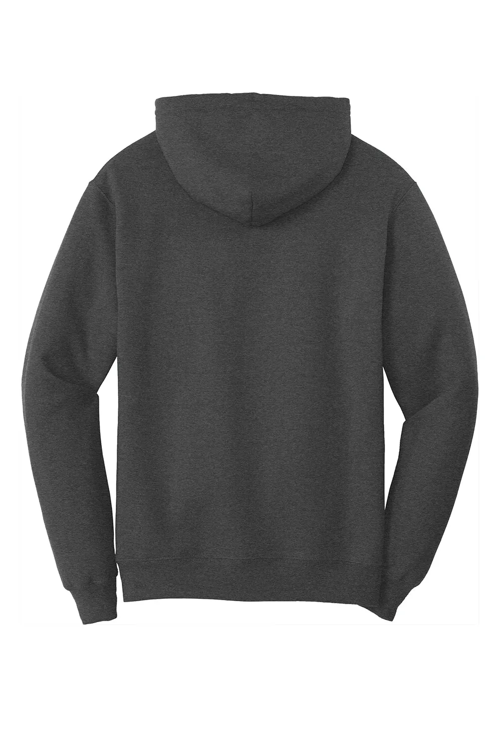 Port & Company Herren Core Pill Resistant Fleece Kapuzenpullover Hoodie mit Beuteltasche - Heather Dunkelgrau