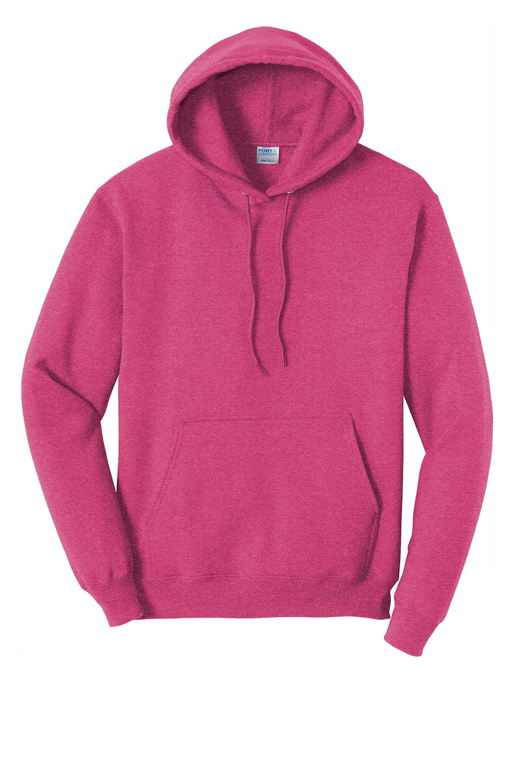 Port & Company Herren Core Pill Resistant Fleece Kapuzenpullover Hoodie mit Beuteltasche - Heather Sangria Pink
