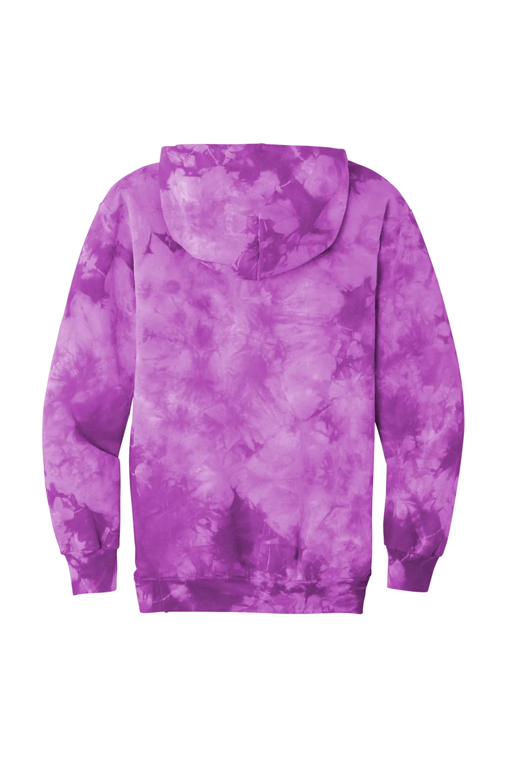 Port & Company Herren Kapuzenpullover mit Kristall-Tie-Dye und Kangaroo-Tasche - Lila