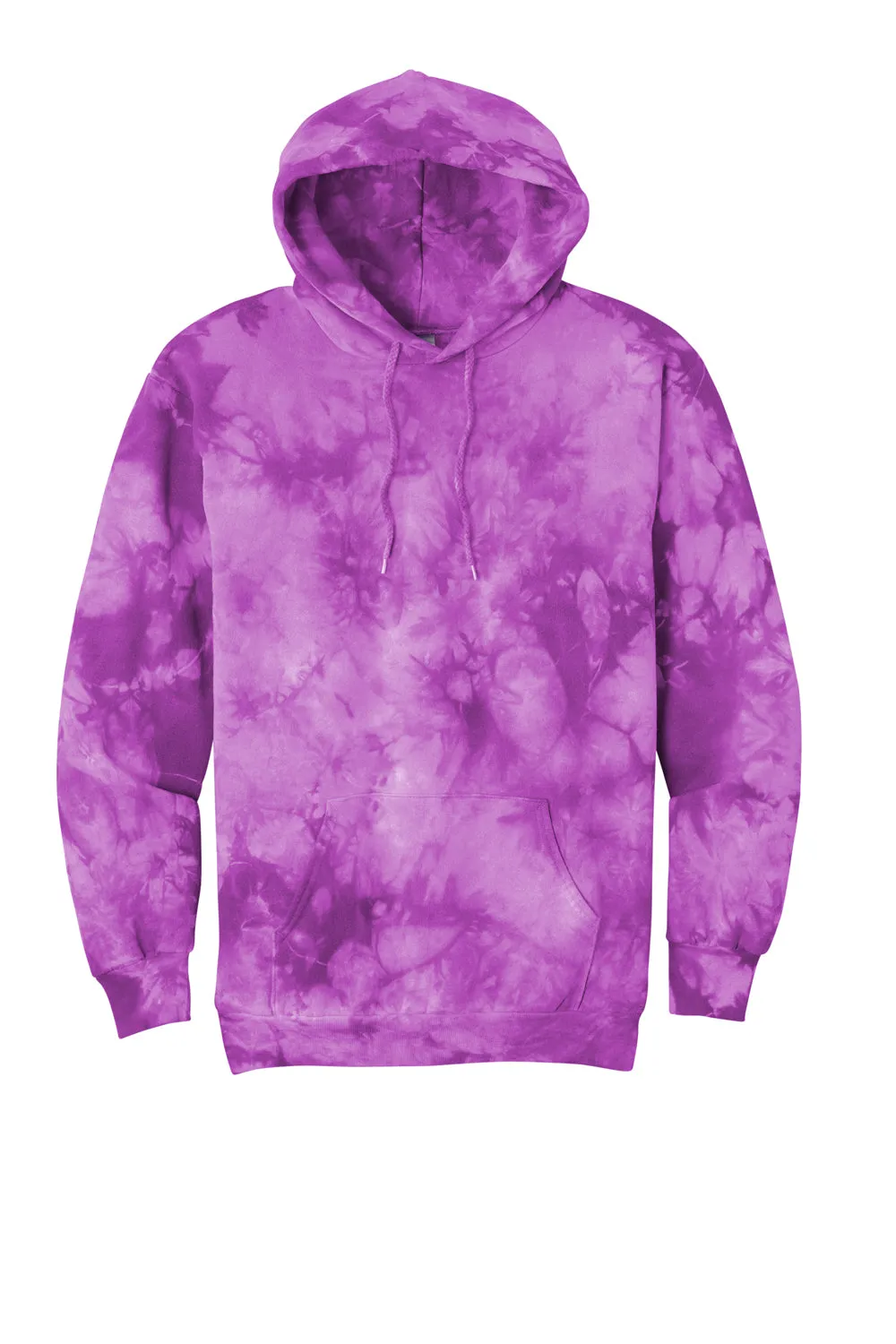 Port & Company Herren Kapuzenpullover mit Kristall-Tie-Dye und Kangaroo-Tasche - Lila