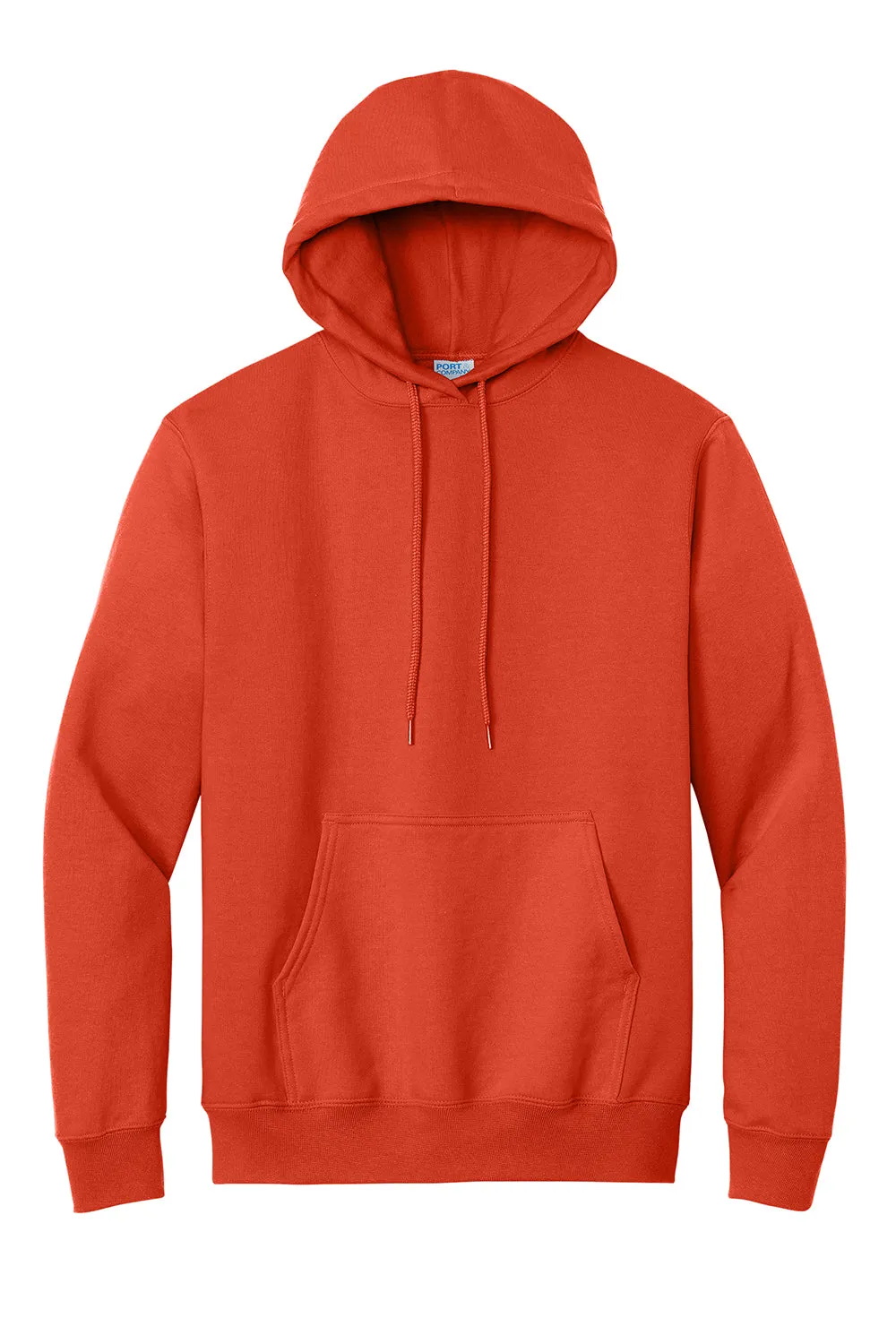 Port & Company Herren Essential Pilling-resistente Fleece Kapuzenpullover Hoodie mit Beuteltasche - Orange