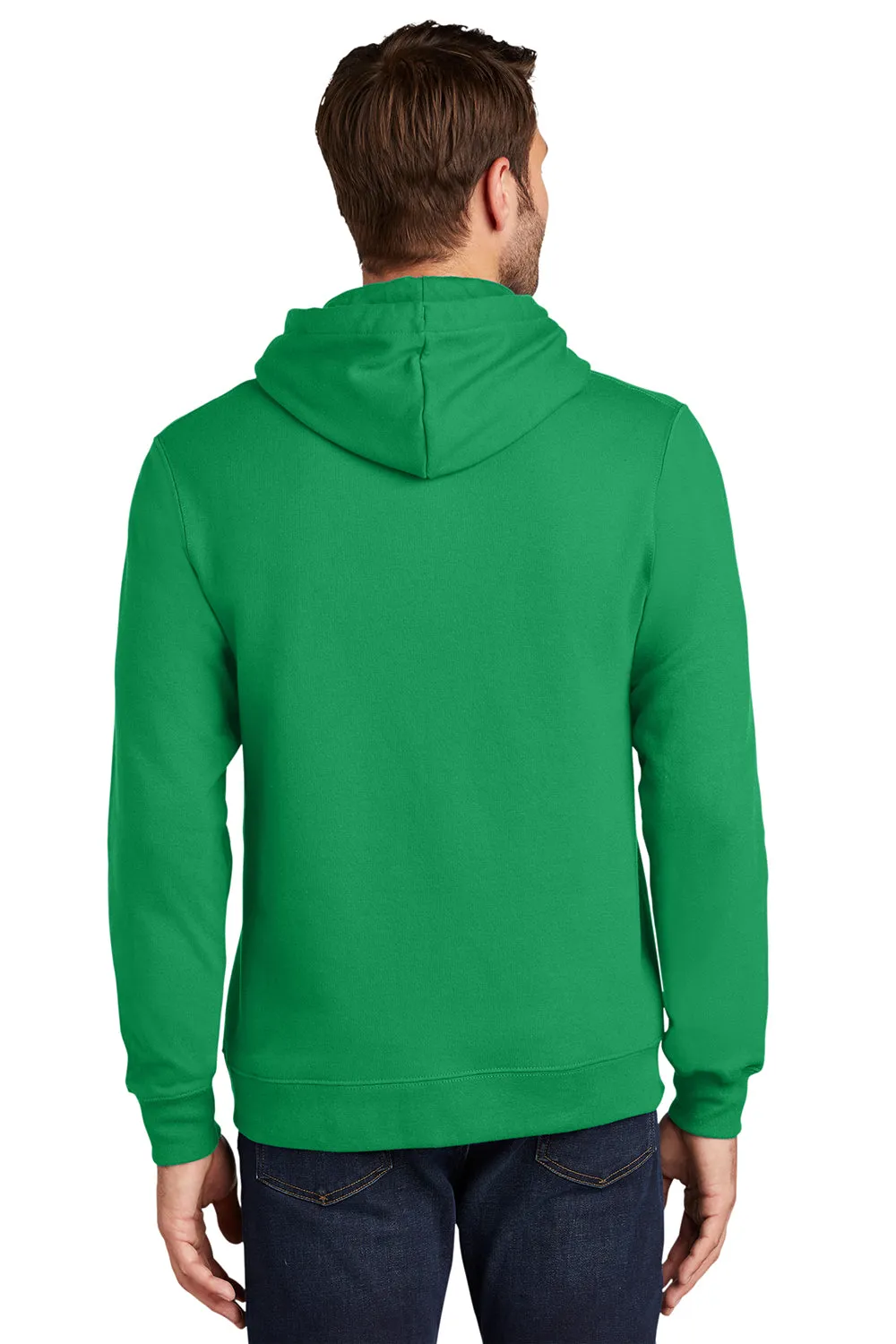Port & Company Herren Fan Favorite Fleece Kapuzenpullover Hoodie mit Beuteltasche - Sportliches Kellygrün - Ausverkauf