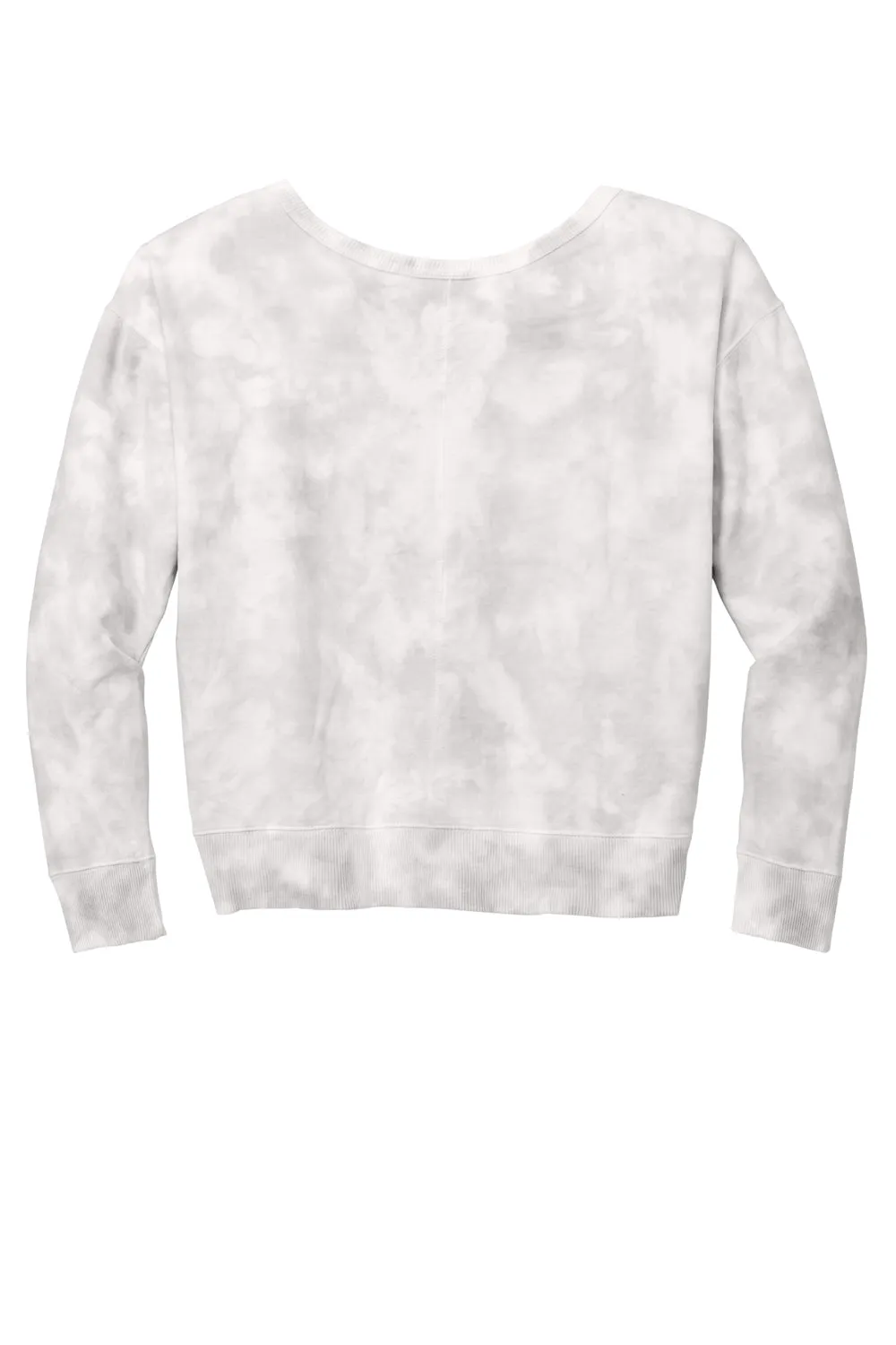 Port & Company Damen Beach Wash Tie Dye V-Ausschnitt Sweatshirt - Taubengrau