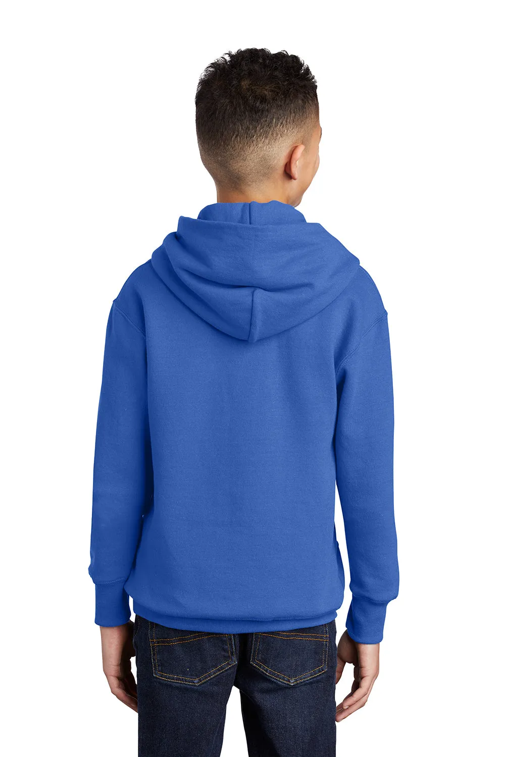 Port & Company Youth Core Pill Resistant Fleece Kapuzenpullover Hoodie mit Kangaroo-Tasche - Königsblau