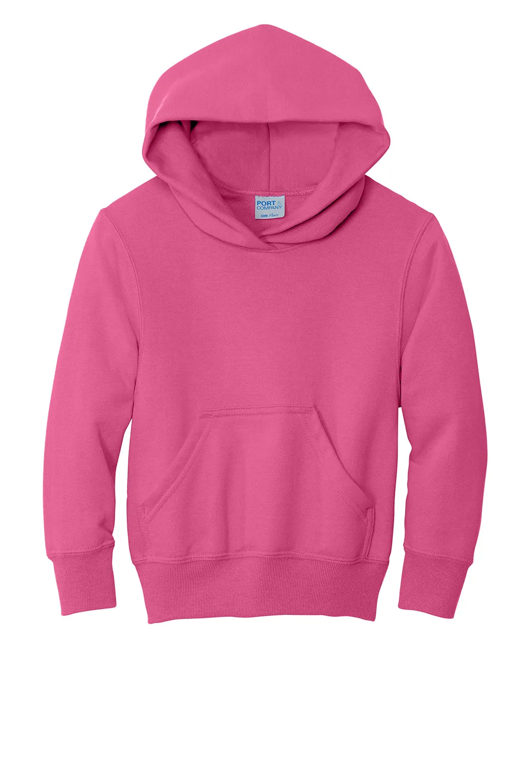 Port & Company Youth Core Pill Resistant Fleece Kapuzenpullover Hoodie mit Kangaroo-Tasche - Sangria Pink
