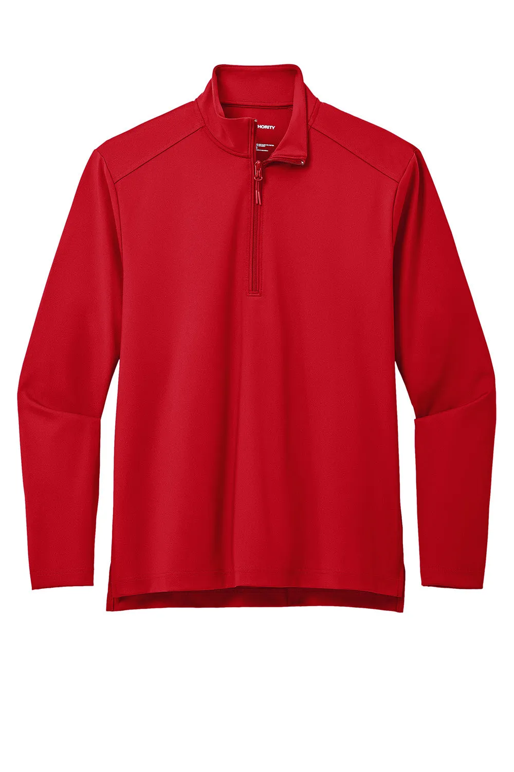 Port Authority Herren C-FREE Double Knit Feuchtigkeitstransportierendes 1/4-Zip Sweatshirt - Kräftiges Rot