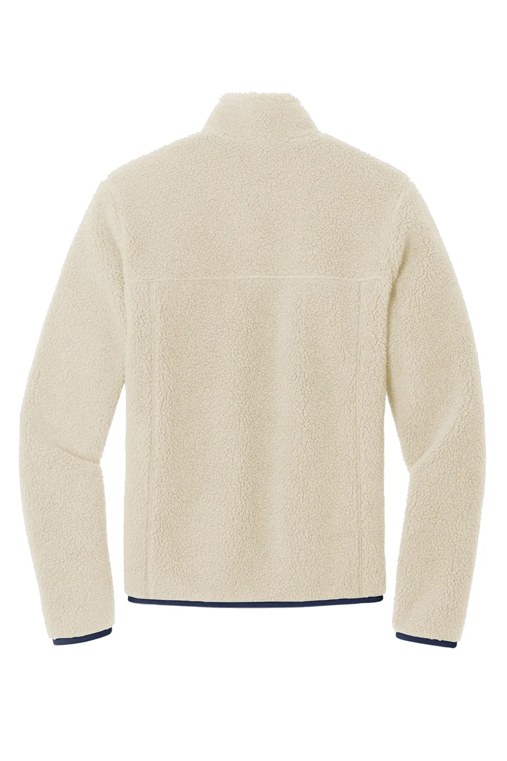 Port Authority Herren Camp Fleece 1/4 Snap Sweatshirt mit Taschen - Hafer/Anzugsmarineblau