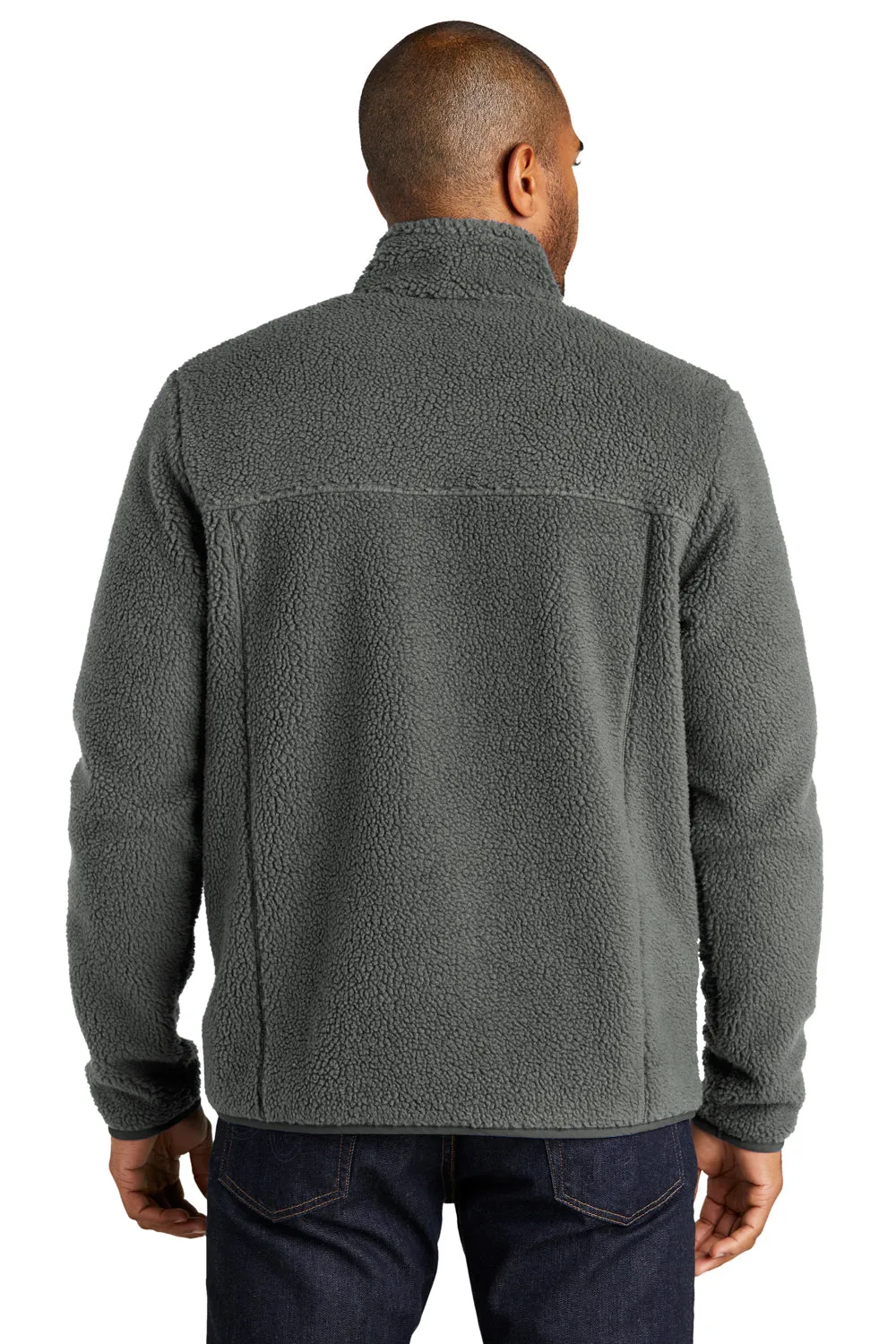 Port Authority Herren Camp Fleece 1/4 Snap Sweatshirt mit Taschen - Stahlgrau