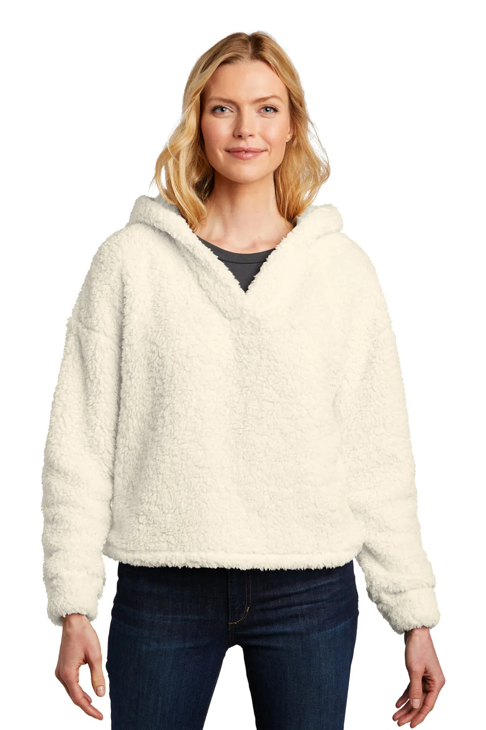 Port Authority Damen Kuscheliger Sherpa-Fleece Kapuzenpullover Hoodie - Marshmallow