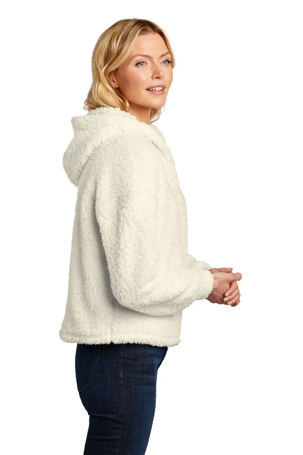 Port Authority Damen Kuscheliger Sherpa-Fleece Kapuzenpullover Hoodie - Marshmallow