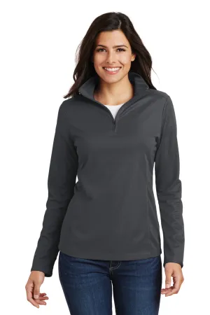 Port Authority Damen Feuchtigkeitstransportierendes 1/4-Zip Sweatshirt - Schlachtschiffgrau