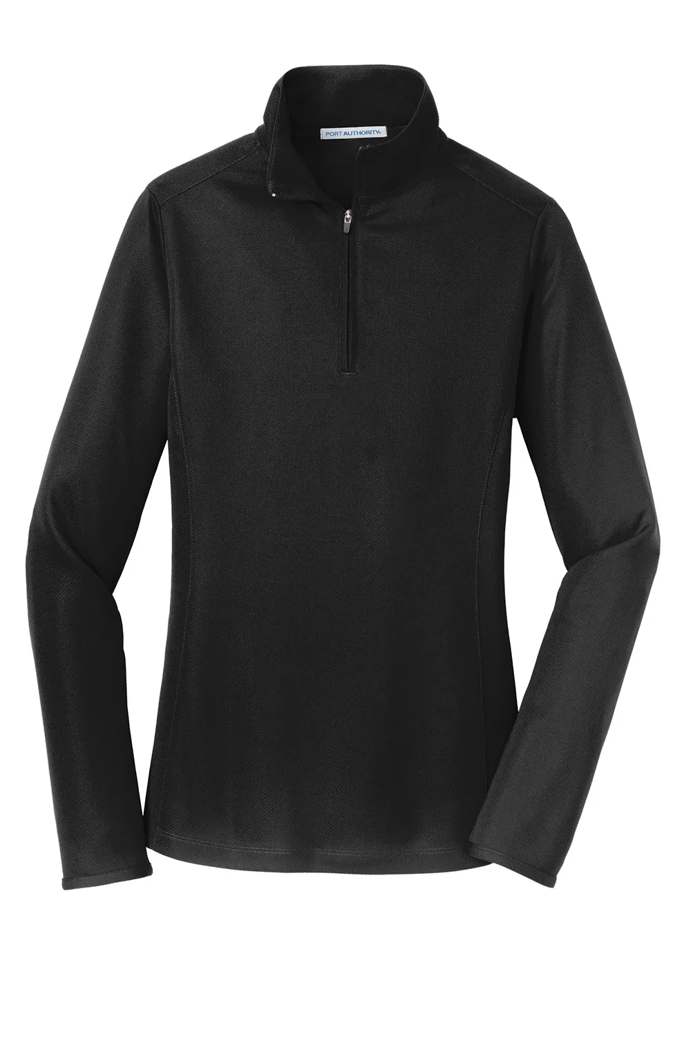 Port Authority Damen Feuchtigkeitstransportierendes 1/4-Zip Sweatshirt - Schwarz