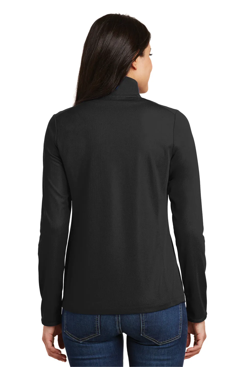 Port Authority Damen Feuchtigkeitstransportierendes 1/4-Zip Sweatshirt - Schwarz