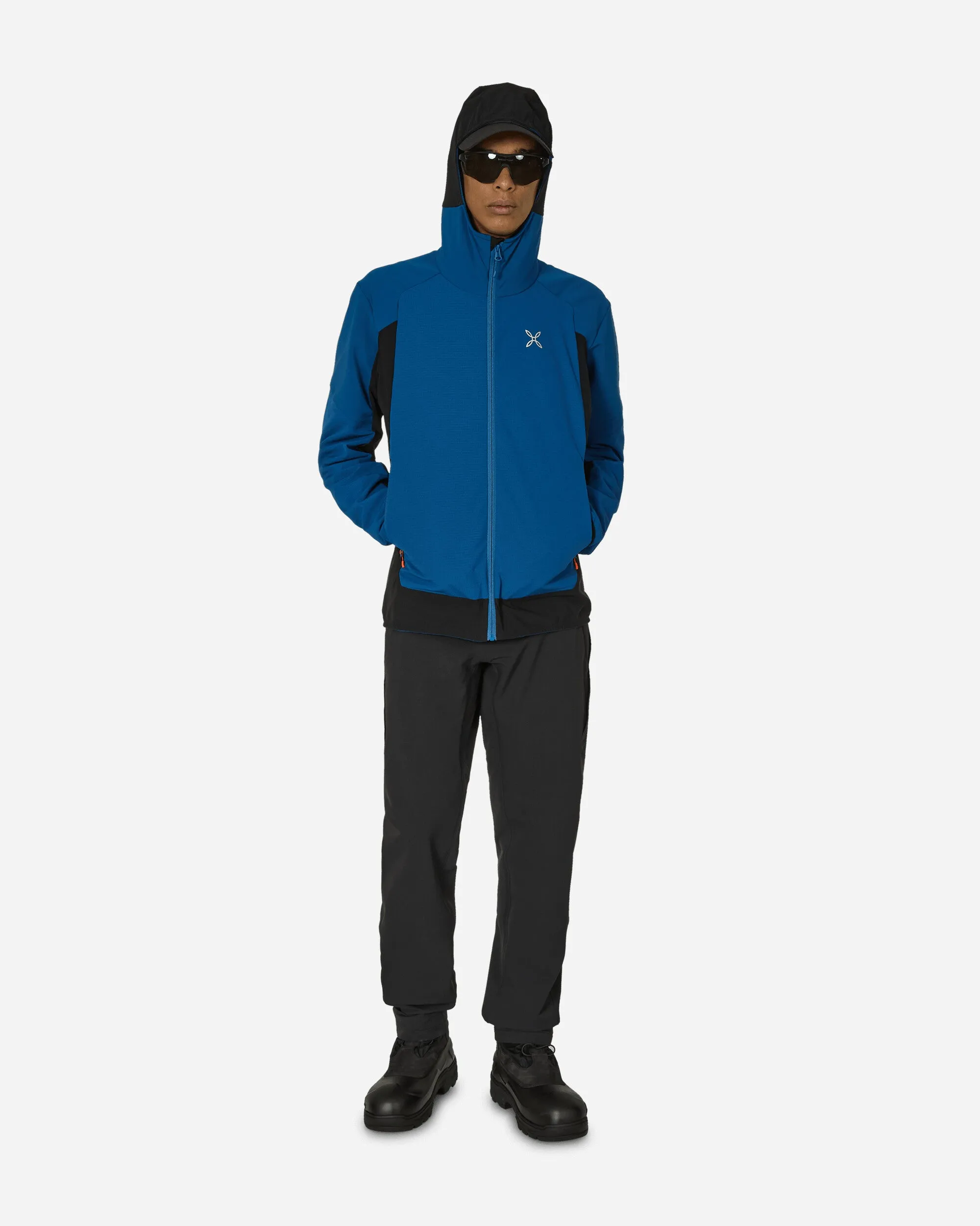 Premium Wind Hoody Jacke Tiefblau