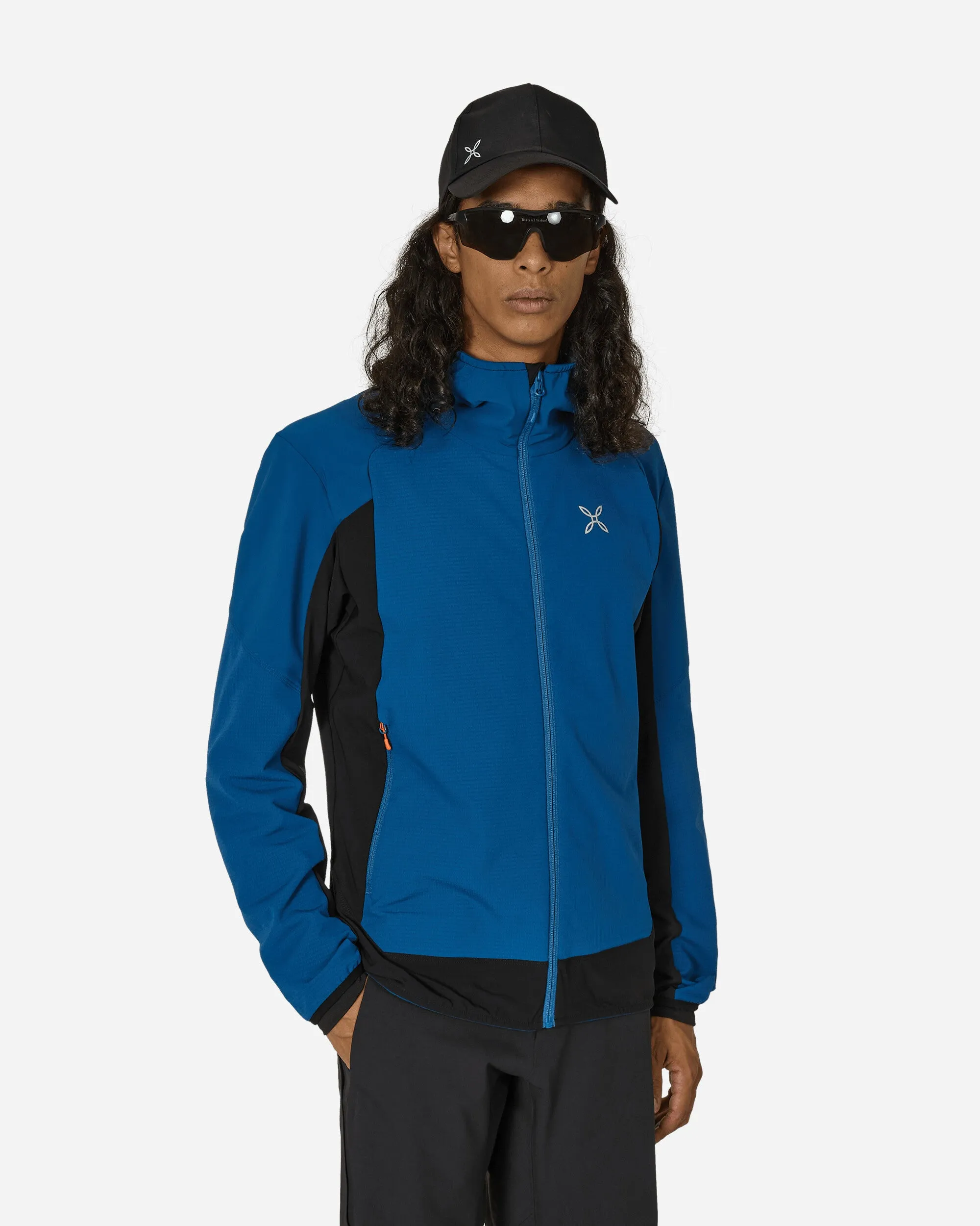 Premium Wind Hoody Jacke Tiefblau