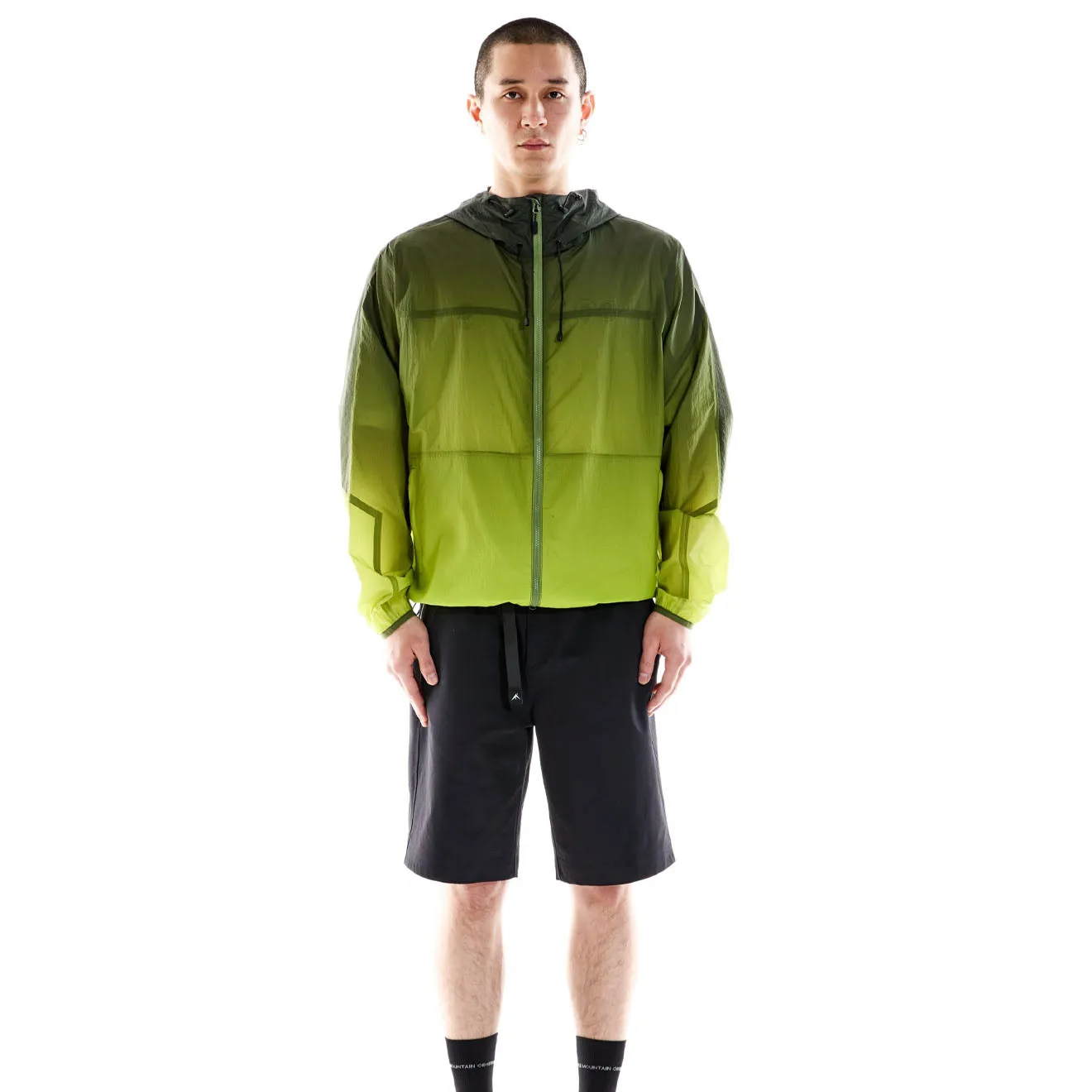Purple Mountain Observatory Breeze Jacket Ombré-Druck Limette/Schwarz