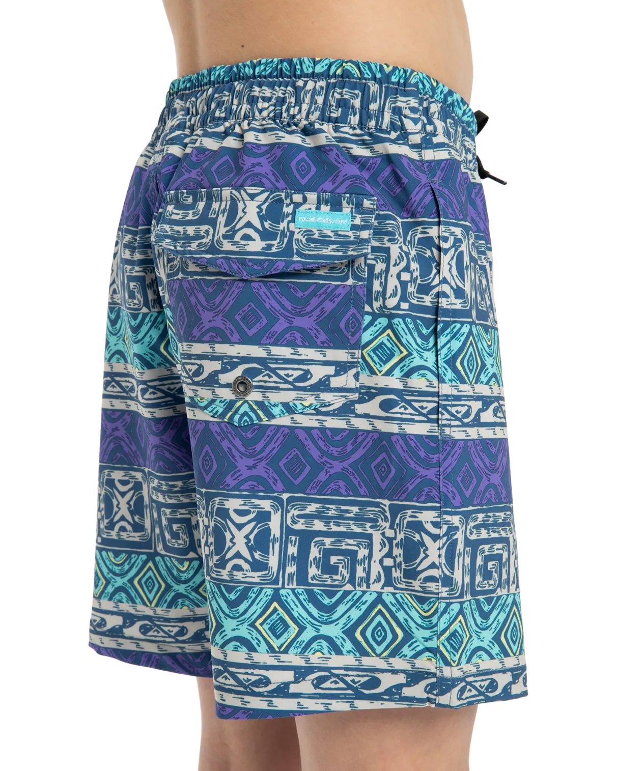 Quiksilver Herren Surfseide Straight Volley Shorts in Dusted Peri Global Heat