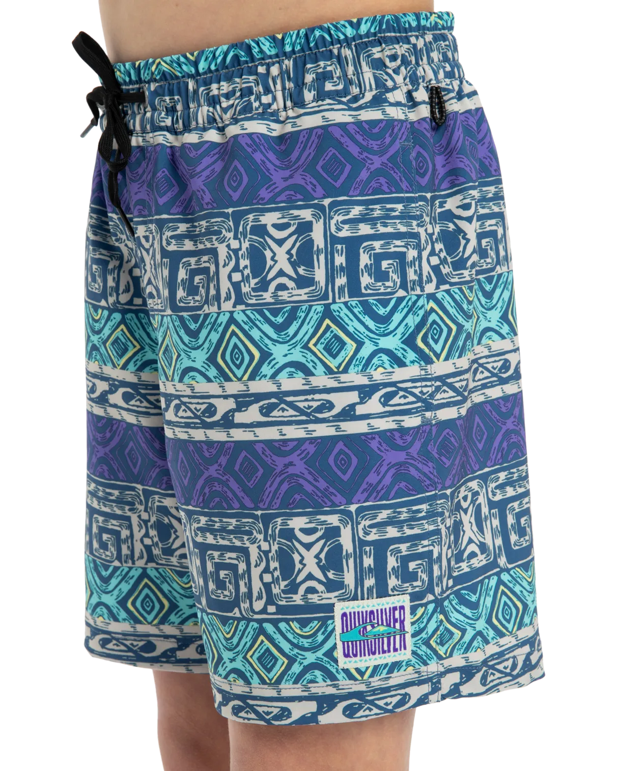 Quiksilver Herren Surfseide Straight Volley Shorts in Dusted Peri Global Heat
