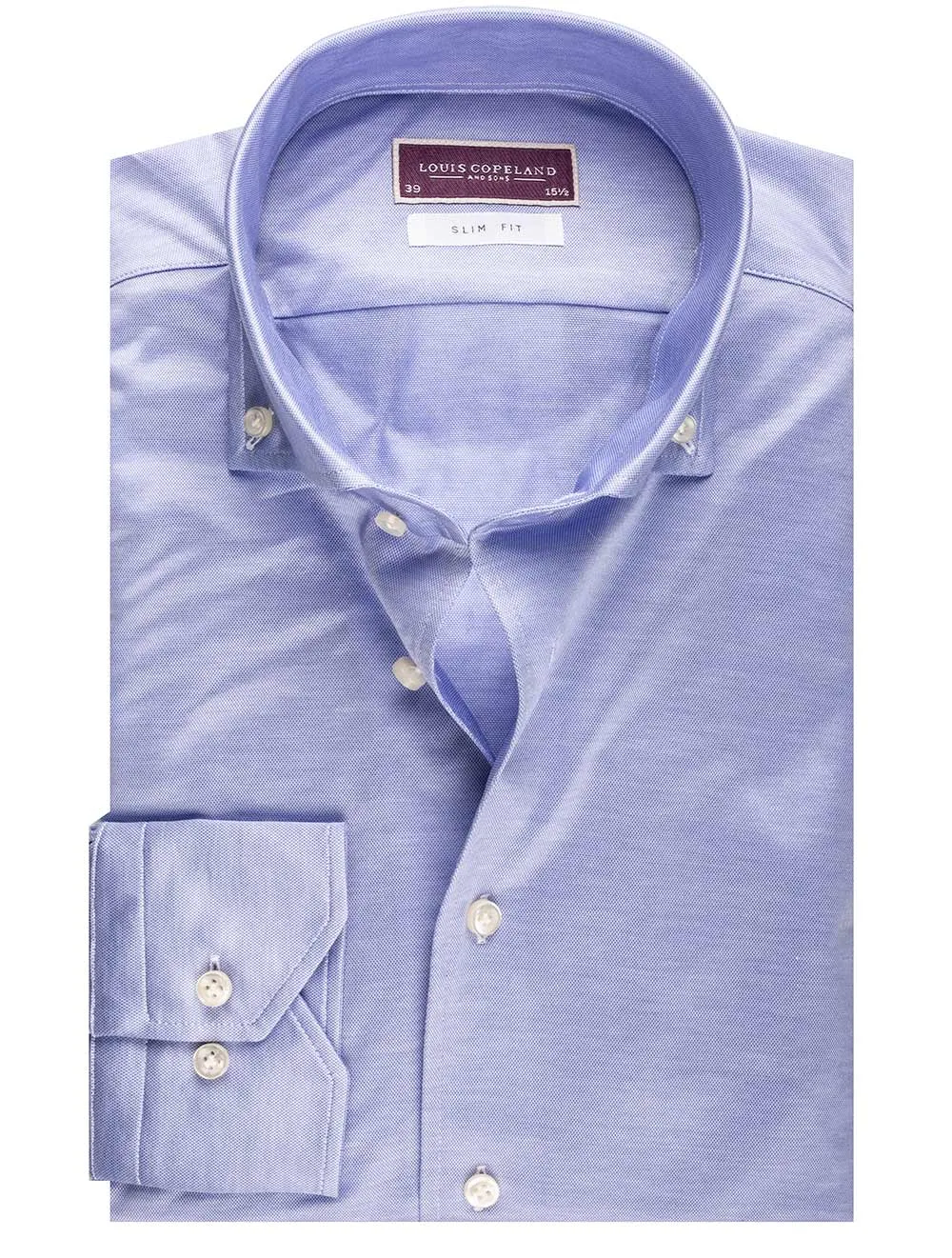 Raphael Blau Knopfhemd Schlanke Passform Blau