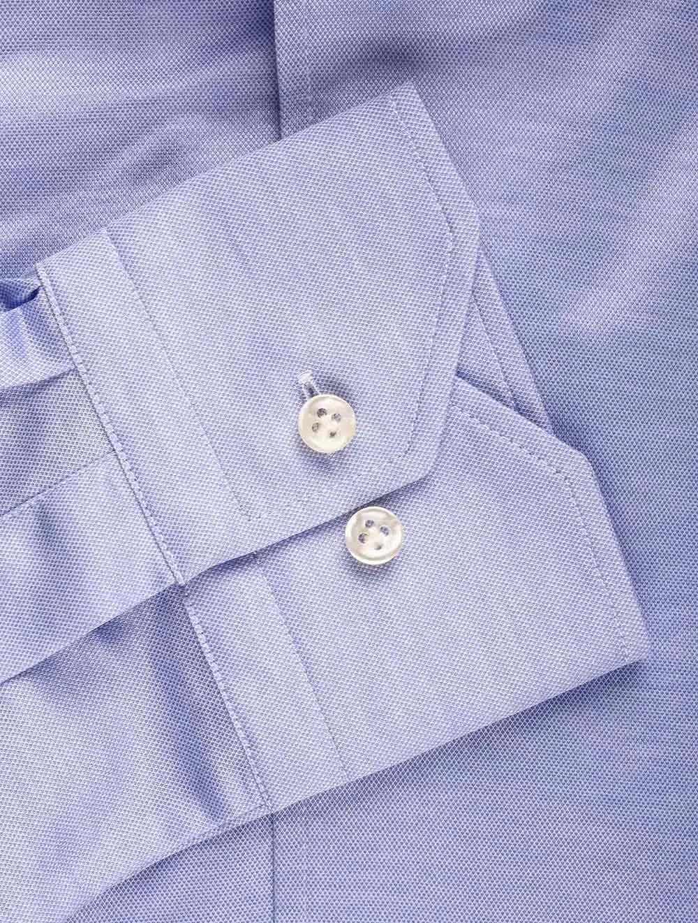 Raphael Blau Knopfhemd Schlanke Passform Blau