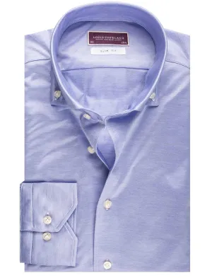 Raphael Blau Knopfhemd Schlanke Passform Blau