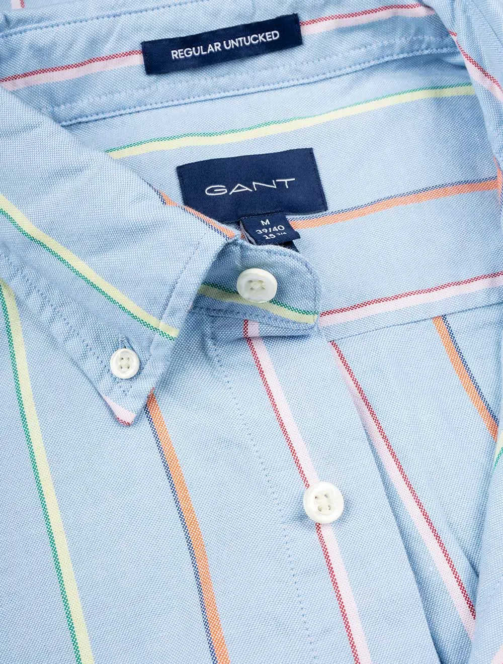 Oxford-Hemd im Regular Fit mit Streifen in Capri-Blau aus dem Archiv