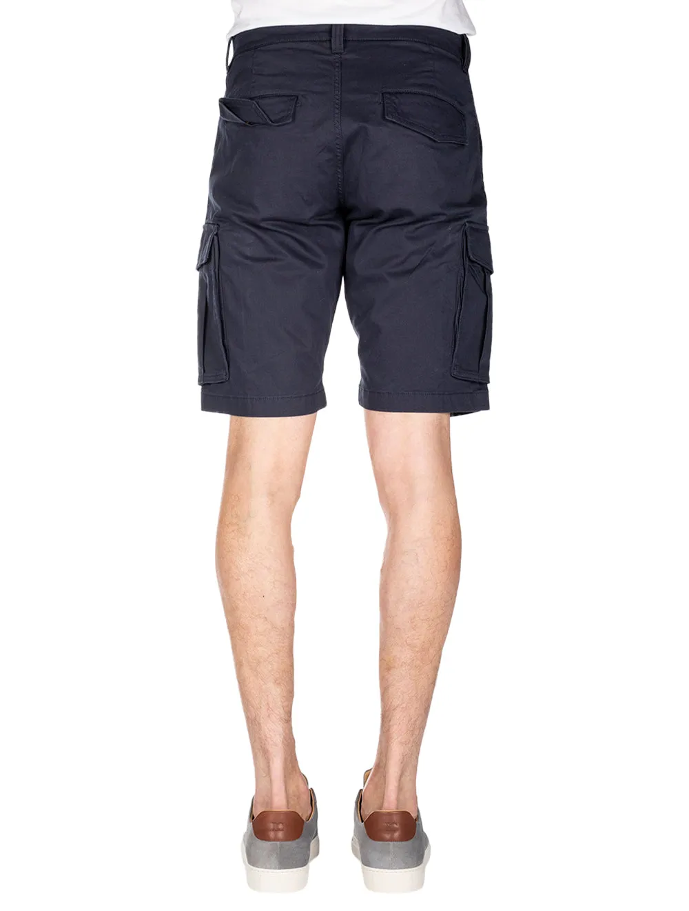 Marinefarbene Cargo-Shorts mit lockerer Passform aus Twill