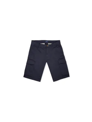 Marinefarbene Cargo-Shorts mit lockerer Passform aus Twill