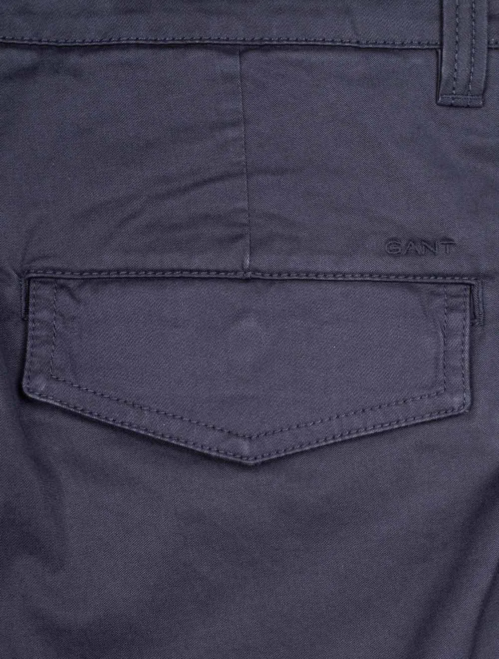 Marinefarbene Cargo-Shorts mit lockerer Passform aus Twill