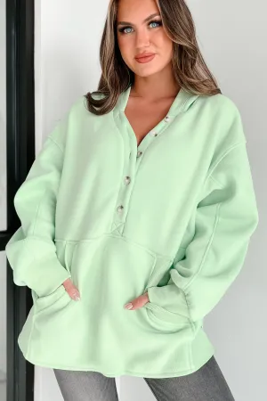 Reserviert für Snuggles Übergroßer Fleece-Hoodie (Ultra Minze)