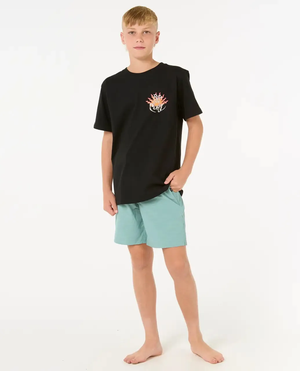 Rip Curl Clothing Jungen Boardwalk Jackson Volley Shorts in Blauer Lagune