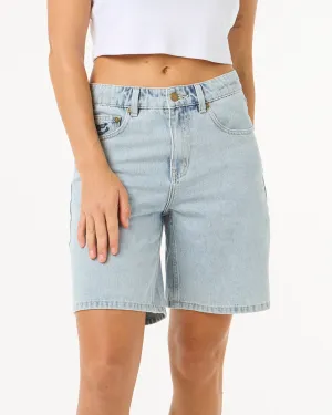 Rip Curl Clothing Las Dalias Relaxed Denim Shorts in Vintage Blue