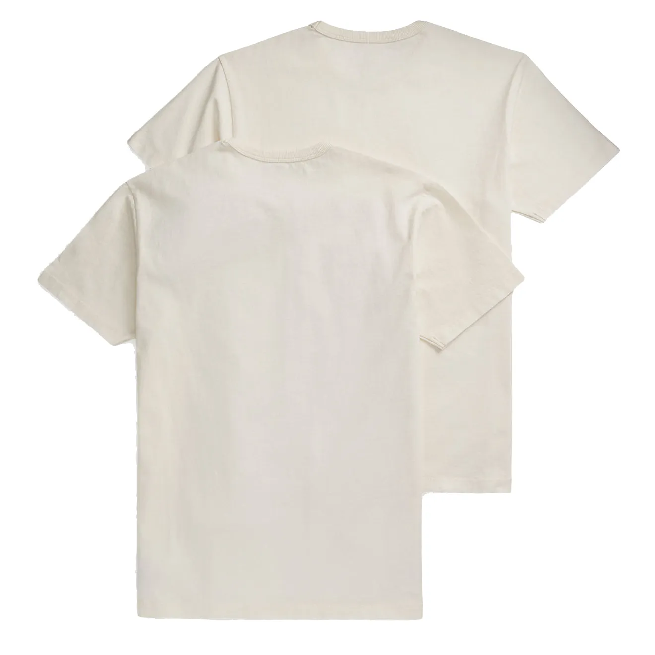 RRL von Ralph Lauren Färbung nach dem Nähen T-Shirt mit Tasche Zwei-Pack Warmweiß