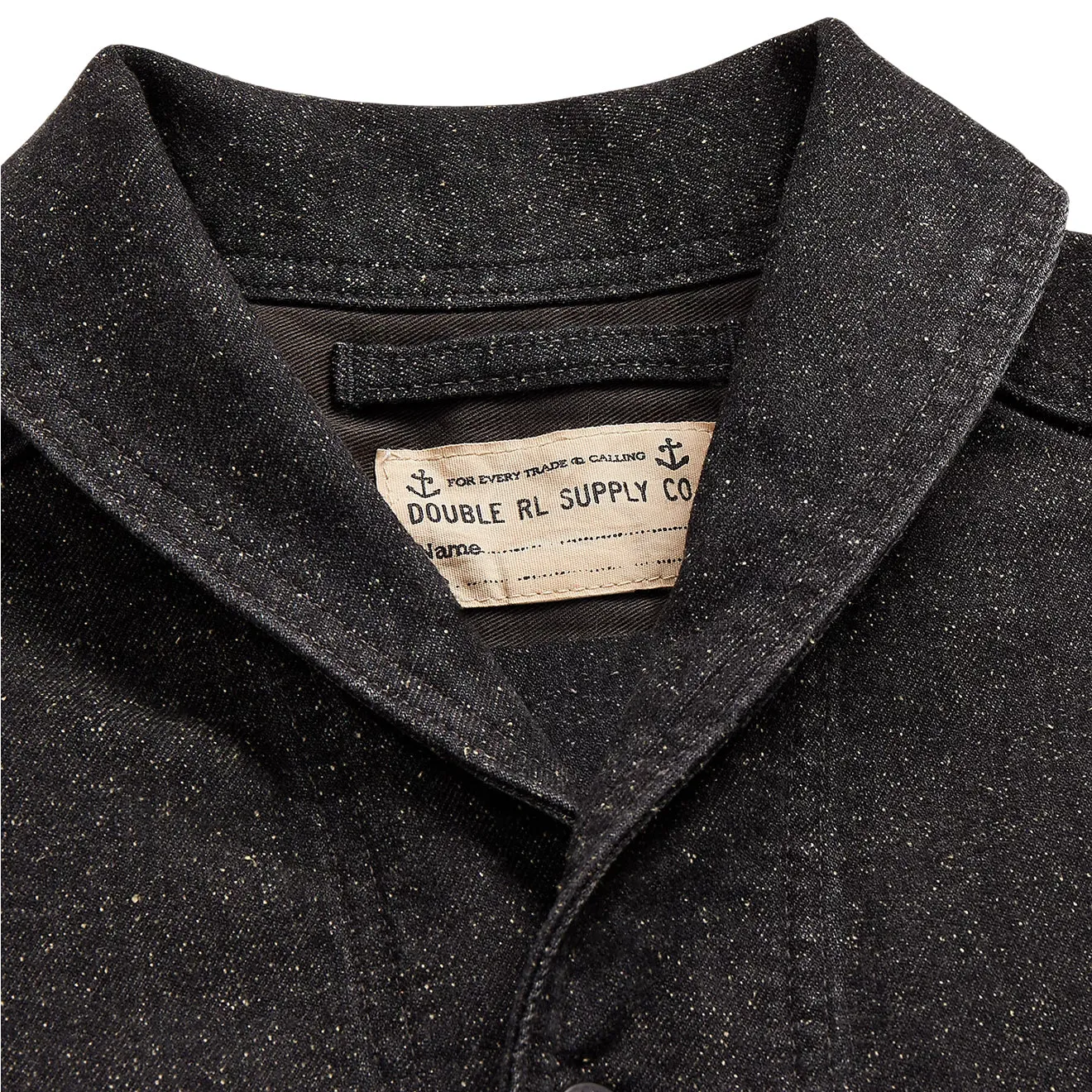 RRL von Ralph Lauren Jaspe Denim Hemdjacke Schwarz